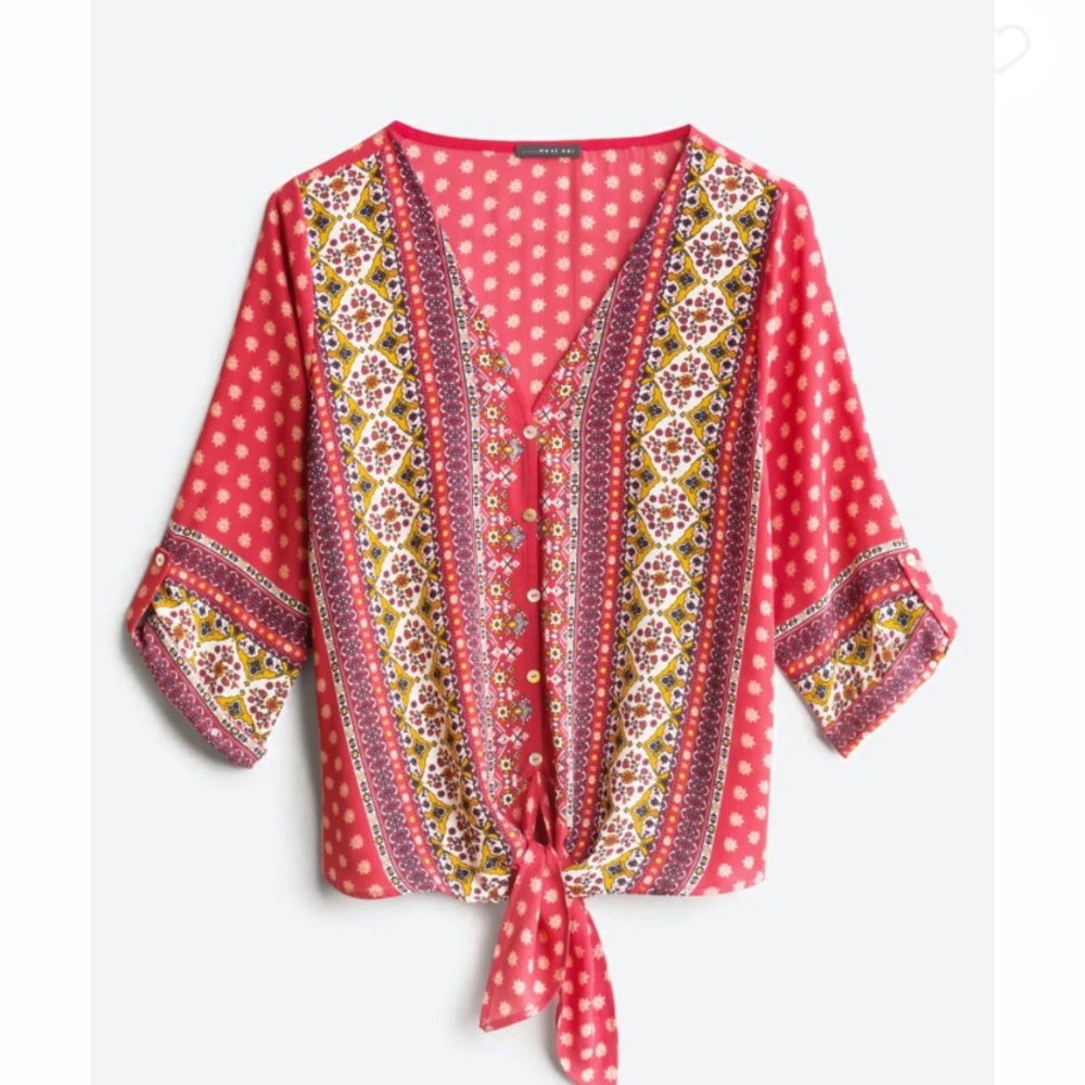 West Key Talina Tie Front Shirt